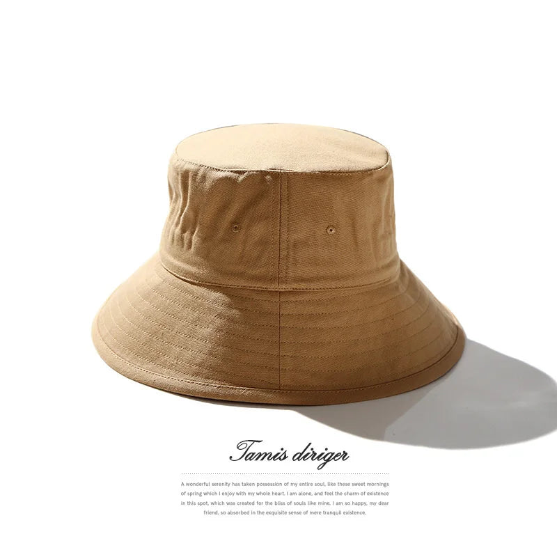 High Quality Soft Cotton Large Fishing Sun Cap Women Beach Bucket Hat Dad