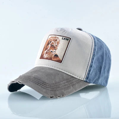 Unisex Baseball Cap Men Women Fashion Animals Embroidery