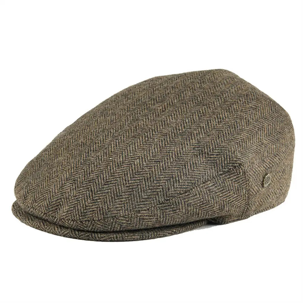 Wool Tweed Herringbone Irish Cap Men Women Beret Outdoor