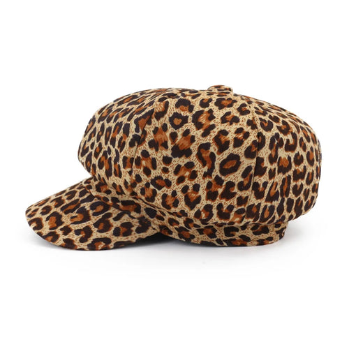 Fashion New Women Leopard Print Newsboy Caps