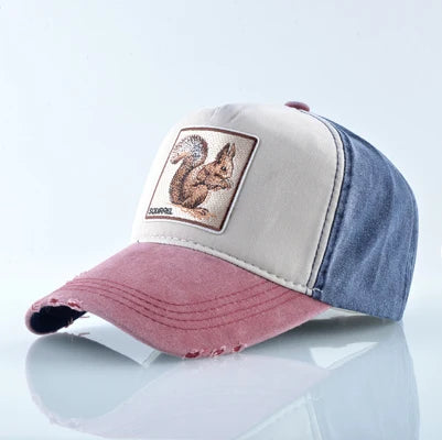 Unisex Baseball Cap Men Women Fashion Animals Embroidery