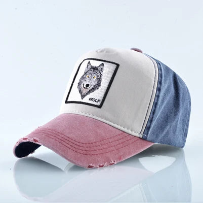 Unisex Baseball Cap Men Women Fashion Animals Embroidery