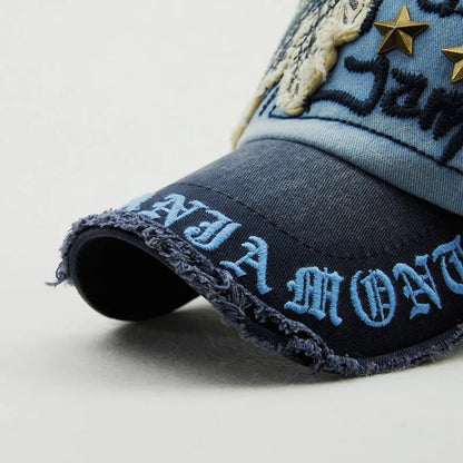 Cotton Fashion Embroidery Antique Style Baseball Cap