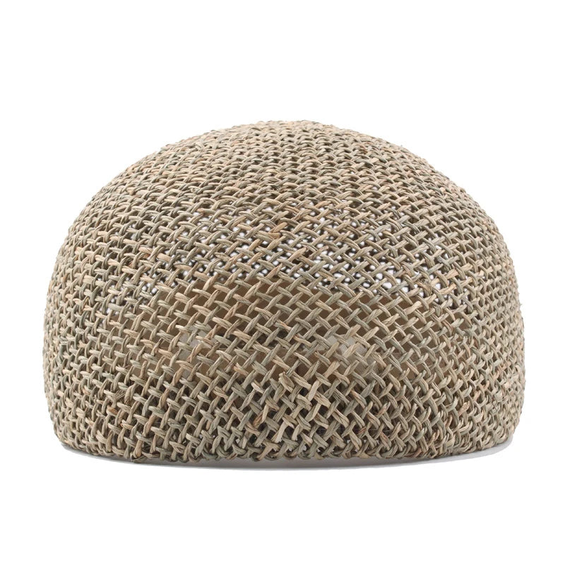 Summer Breathable Men Handmade Straw Newsboy Caps