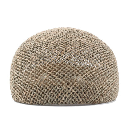 Summer Breathable Men Handmade Straw Newsboy Caps