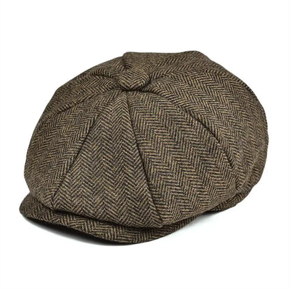 Kids Newsboy Caps Small Size Boy Woolen Tweed Flat Cap