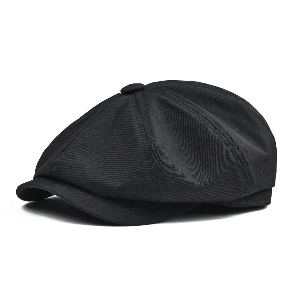 Twill Cotton Newsboy Cap Men Women Classic Retro Hat