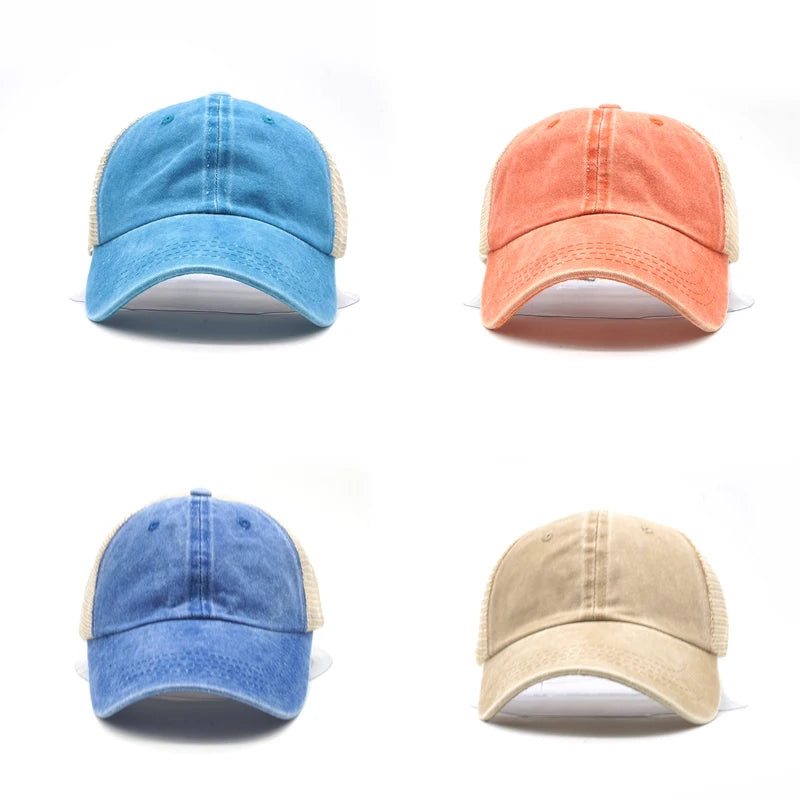 Summer Outdoor Baseball Cap Trucker Mesh Caps Men Dad Hat