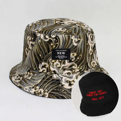 Cotton Print Bucket Hat Fisherman Hat Outdoor
