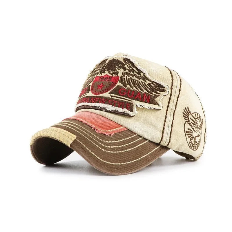 Men's Retro Washed Baseball Cap Fitted Cap Snapback Hat