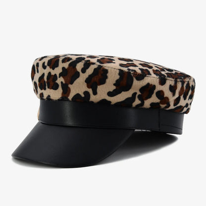 Ladies Fashion Leopard Print Beret Hats