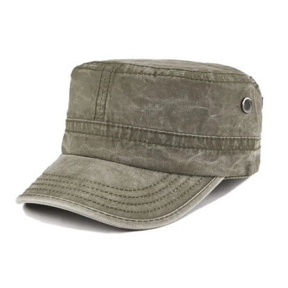 Men Washed Cotton Fashion Design Flat Baseball Cap