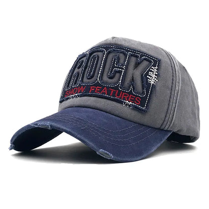 High Quality Letter Rock Embroidery Cotton Baseball Cap