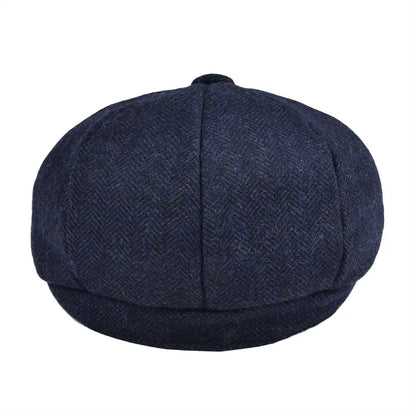 Kids Newsboy Caps Small Size Boy Woolen Tweed Flat Cap
