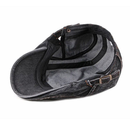 Four Seasons Denim Solid Newsboy Caps Men