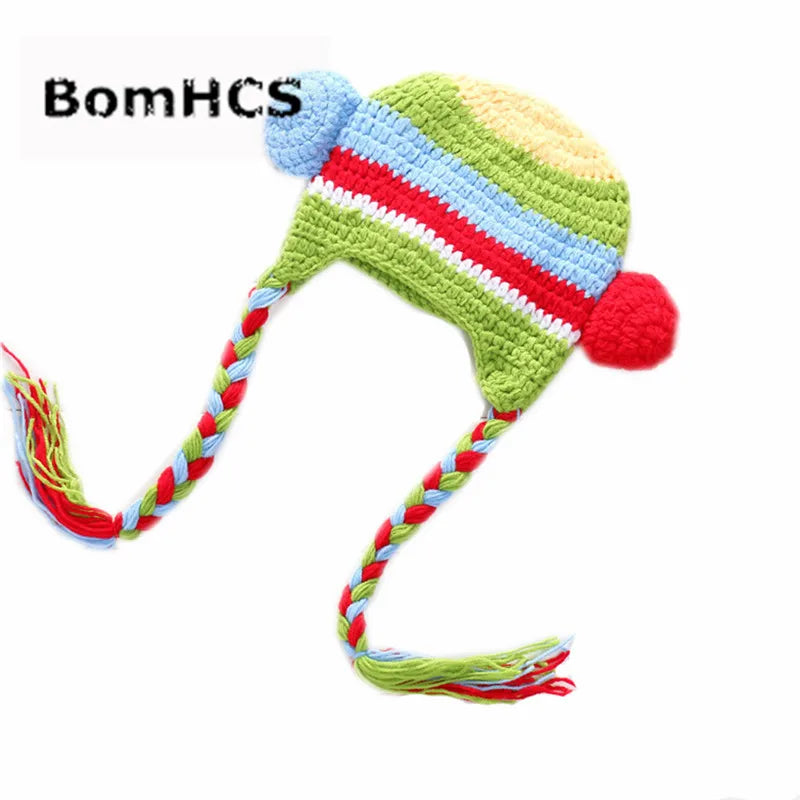 Colorful Monkey Handmade Knit Beanie Winter Warm Kids Cute Big Ears Hat