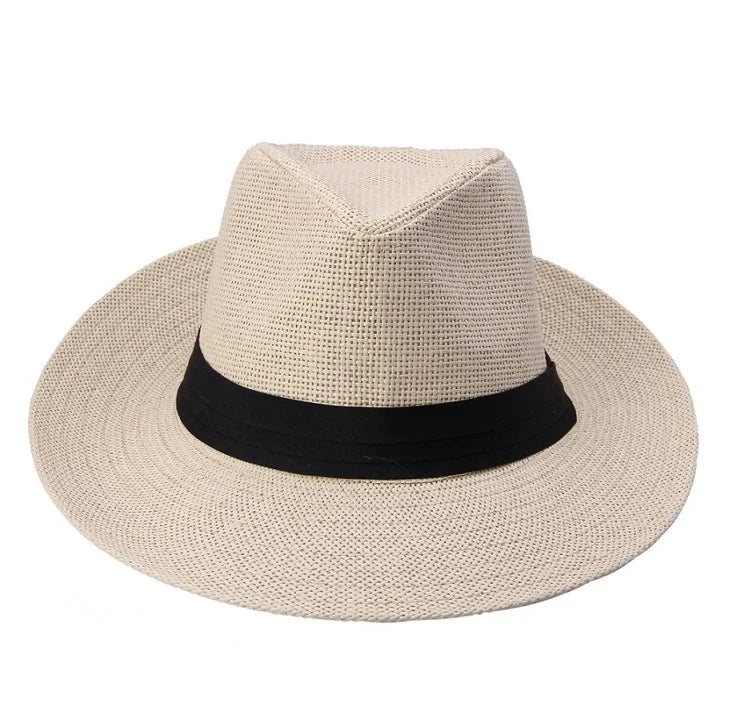 Hot  Fashion Summer Casual Unisex Beach Trilby Large Brim Jazz Sun Hat Panama Hat