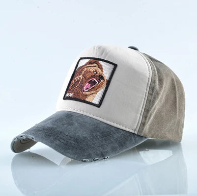 Unisex Baseball Cap Men Women Fashion Animals Embroidery