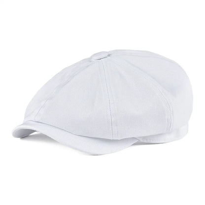 Newsboy Cap Men's Twill Cotton Hat 8 Panel Hat Baker Caps Retro