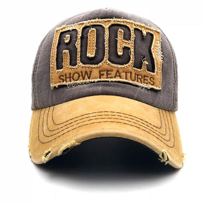 High Quality Letter Rock Embroidery Cotton Baseball Cap