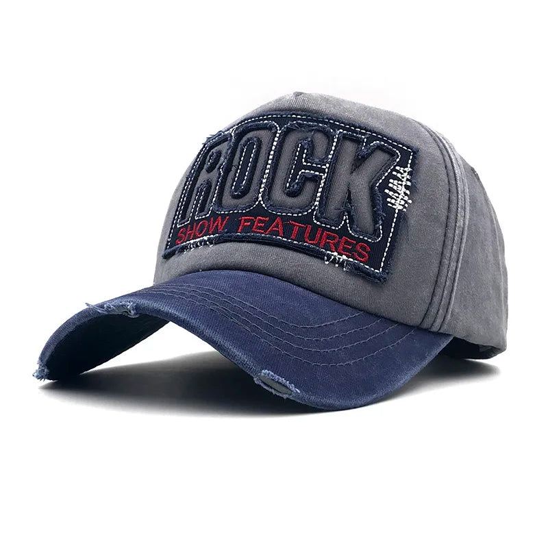 High Quality Letter Rock Embroidery Cotton Baseball Cap