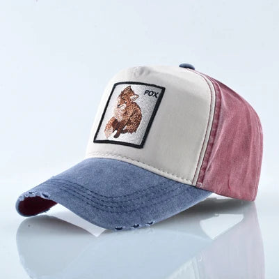 Unisex Baseball Cap Men Women Fashion Animals Embroidery