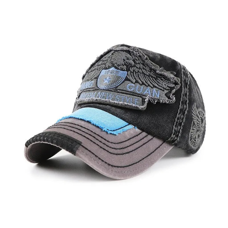 Men's Retro Washed Baseball Cap Fitted Cap Snapback Hat
