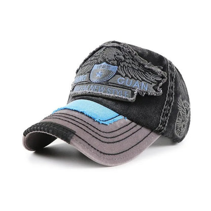 Men's Retro Washed Baseball Cap Fitted Cap Snapback Hat
