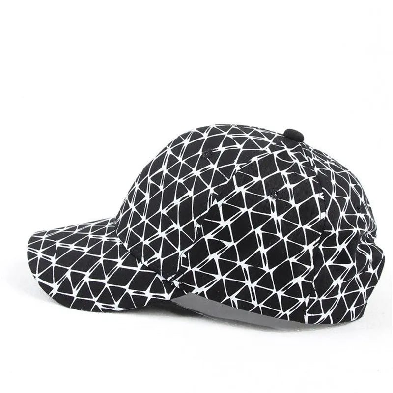 2021 Four Seasons Cotton Plaid Line Casquette Baseball Cap