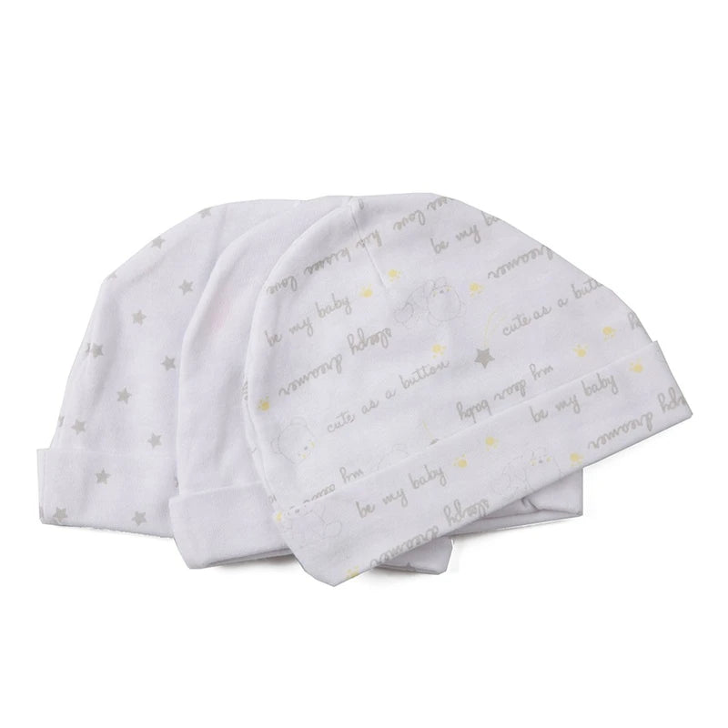 New Born Baby Boy Hats 3/5 Pieces Cotton Baby Girls Hats