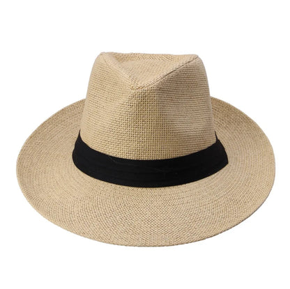 Hot  Fashion Summer Casual Unisex Beach Trilby Large Brim Jazz Sun Hat Panama Hat