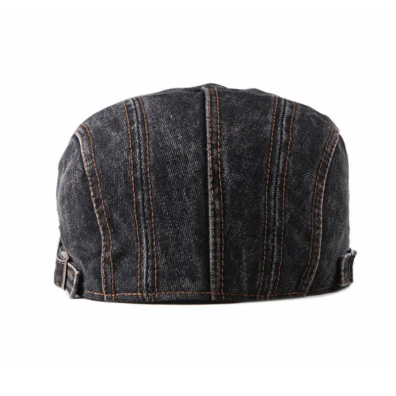 Four Seasons Denim Solid Newsboy Caps Men