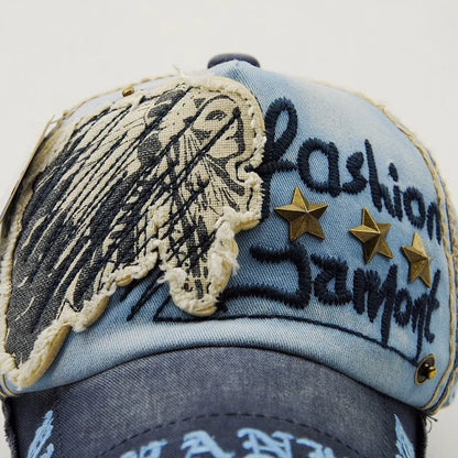 Cotton Fashion Embroidery Antique Style Baseball Cap