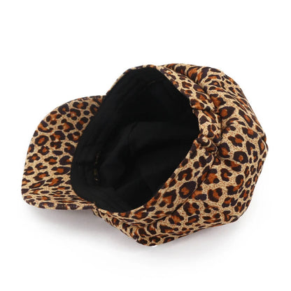Fashion New Women Leopard Print Newsboy Caps