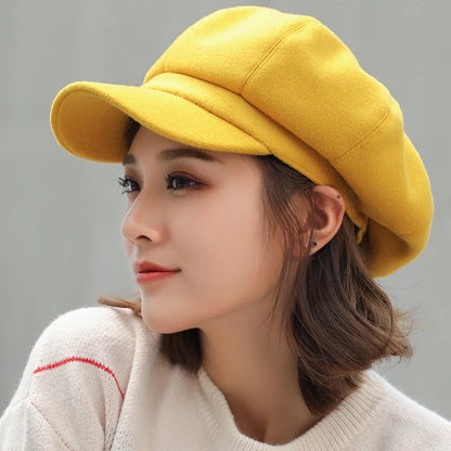 Men Lady Casual Wool Hat Winter Beret Women Painter Cap