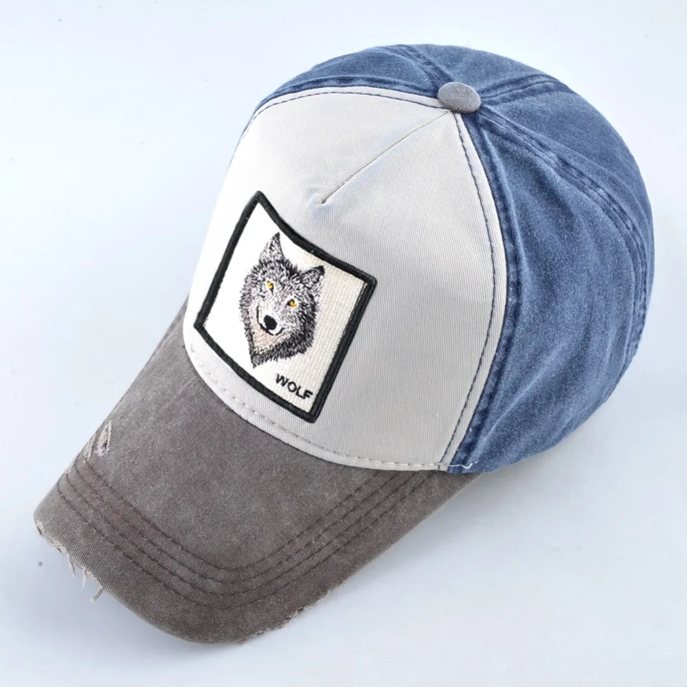 Unisex Baseball Cap Men Women Fashion Animals Embroidery