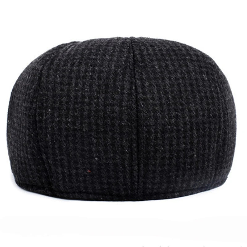 Classic Man Cap Autumn Winter Hat With Ear Flap Elder Man Male Dad Hat