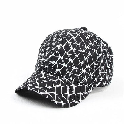 2021 Four Seasons Cotton Plaid Line Casquette Baseball Cap