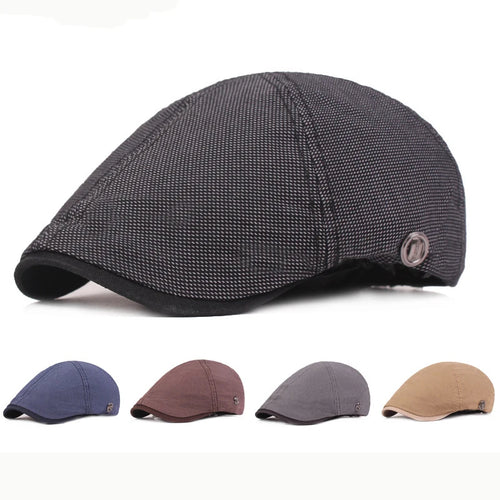 6 Panel Ivy Flat Cap Men Women Cotton Beret Cap