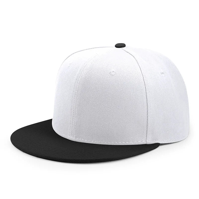 Flat Peak Snapback Caps Lady Fashion Polyester Plain Men Hiphop Blank Sport Cap