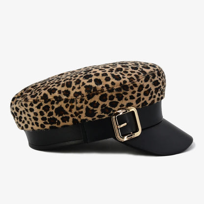 Ladies Fashion Leopard Print Beret Hats