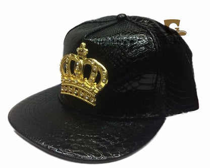 Doitbest Fashion Leather Autumn Brand Metal Crowne Europe Baseball Cap