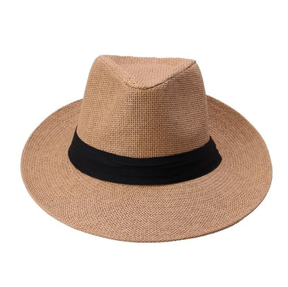 Hot  Fashion Summer Casual Unisex Beach Trilby Large Brim Jazz Sun Hat Panama Hat
