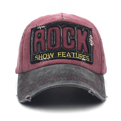 High Quality Letter Rock Embroidery Cotton Baseball Cap