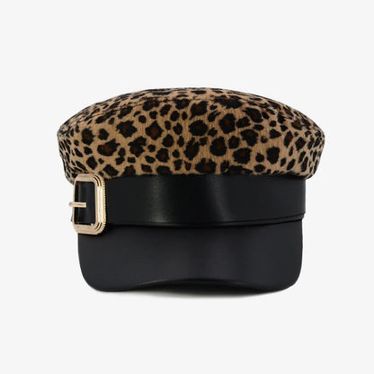 Ladies Fashion Leopard Print Beret Hats