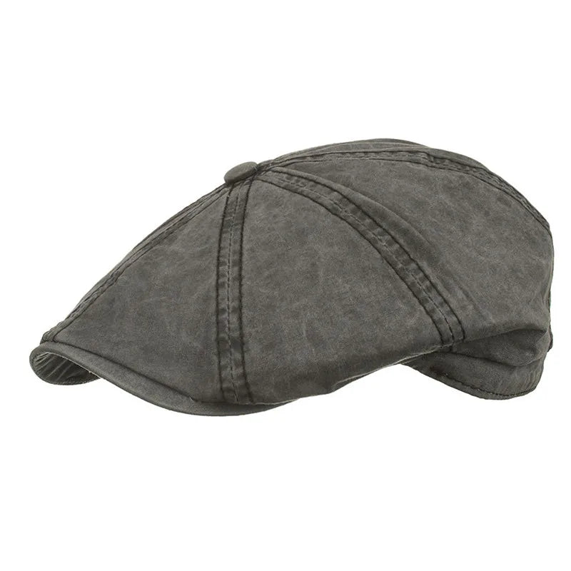 Painter Denim Material Star Anise Berets Unisex