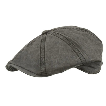 Painter Denim Material Star Anise Berets Unisex