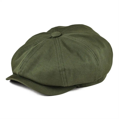 Newsboy Cap Men's Twill Cotton Eight Panel Hat
