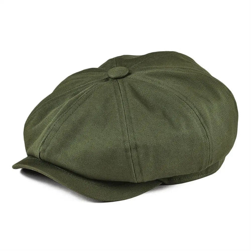 Newsboy Cap Men's Twill Cotton Eight Panel Hat