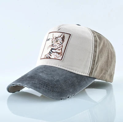 Unisex Baseball Cap Men Women Fashion Animals Embroidery